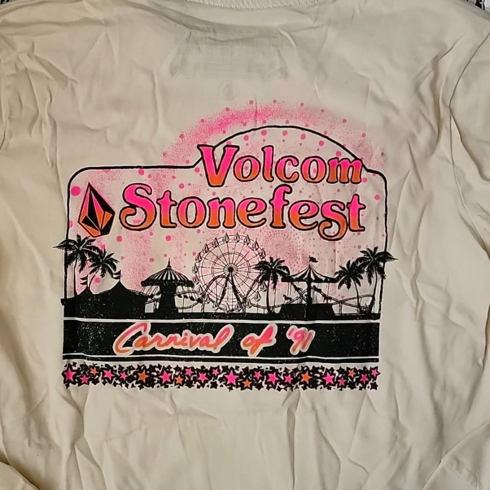 Volcom Cream Stonefest Shirt Size XS - Picture 3 of 6